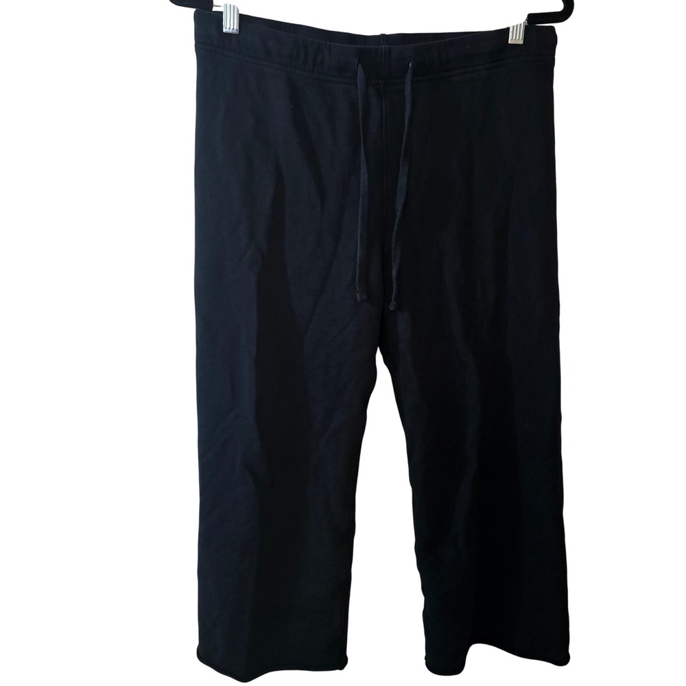 Frank & Eileen Tee Lab Black Cotton Fleece Cropped Sweatpants‎ LAB634-TF Small